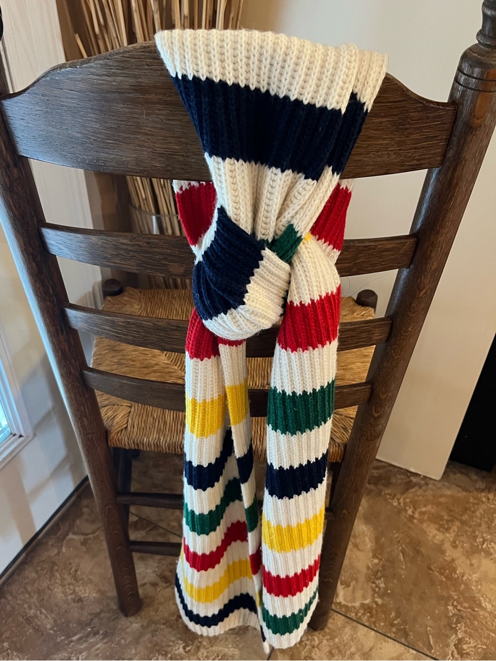 Hudson's Bay HBC Classic Signature Stripe Chunky Knit Scarf - OS Unisex